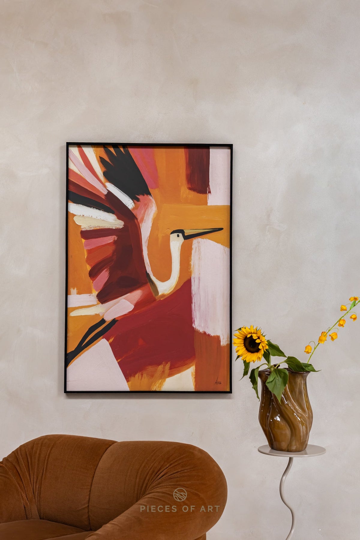 Akustisches Kunstwerk, im Homeoffice, modern