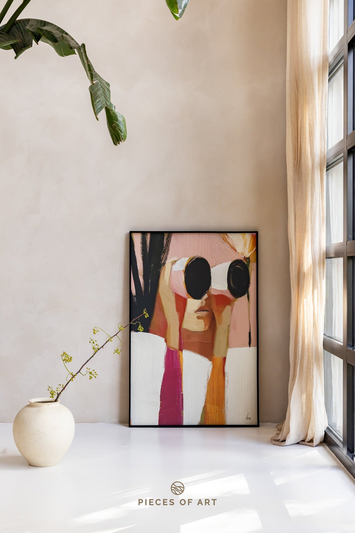 Akustisches Kunstwerk, im Besprechungsraum, mit Schalldämmung