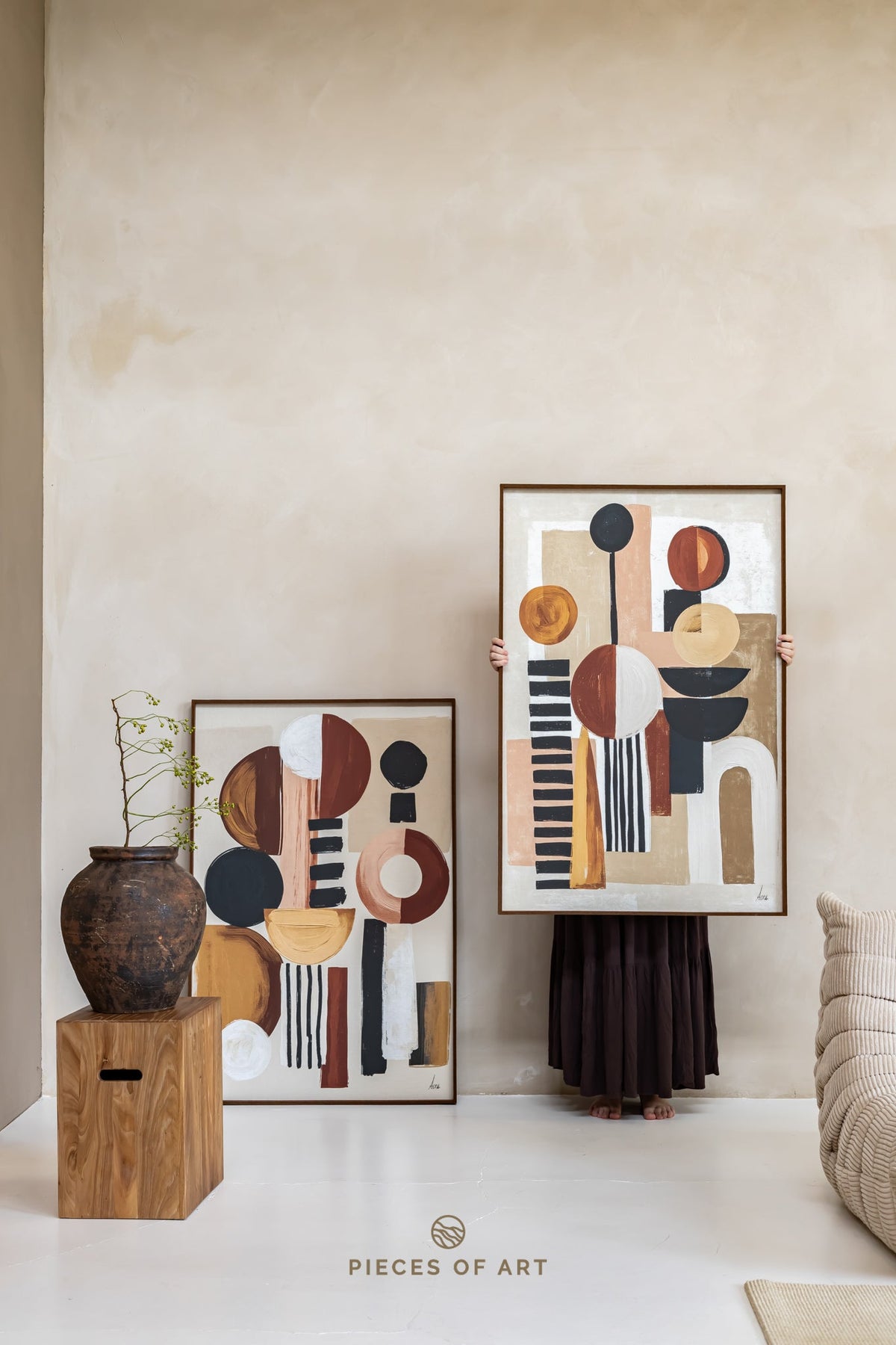 Acoustic art panels, in a hotel