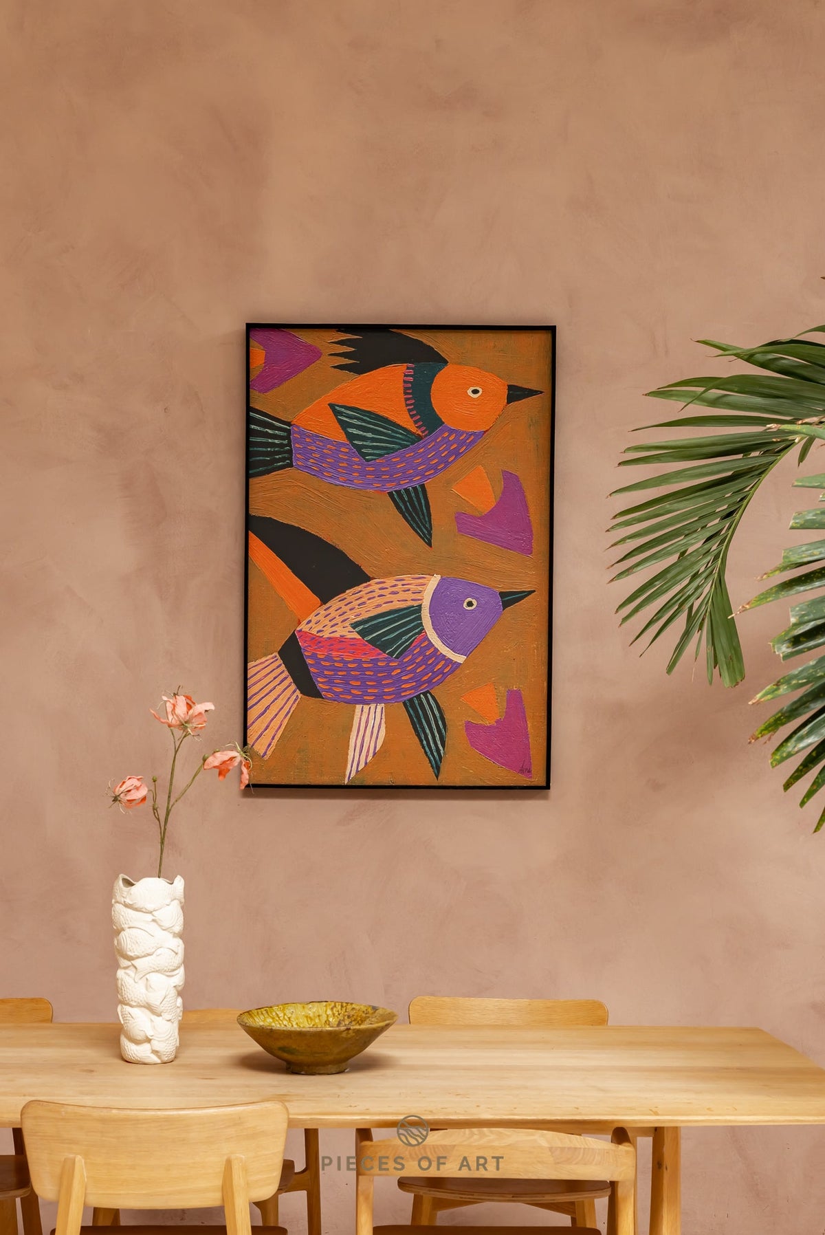 Acoustic wall decor, in a studio
