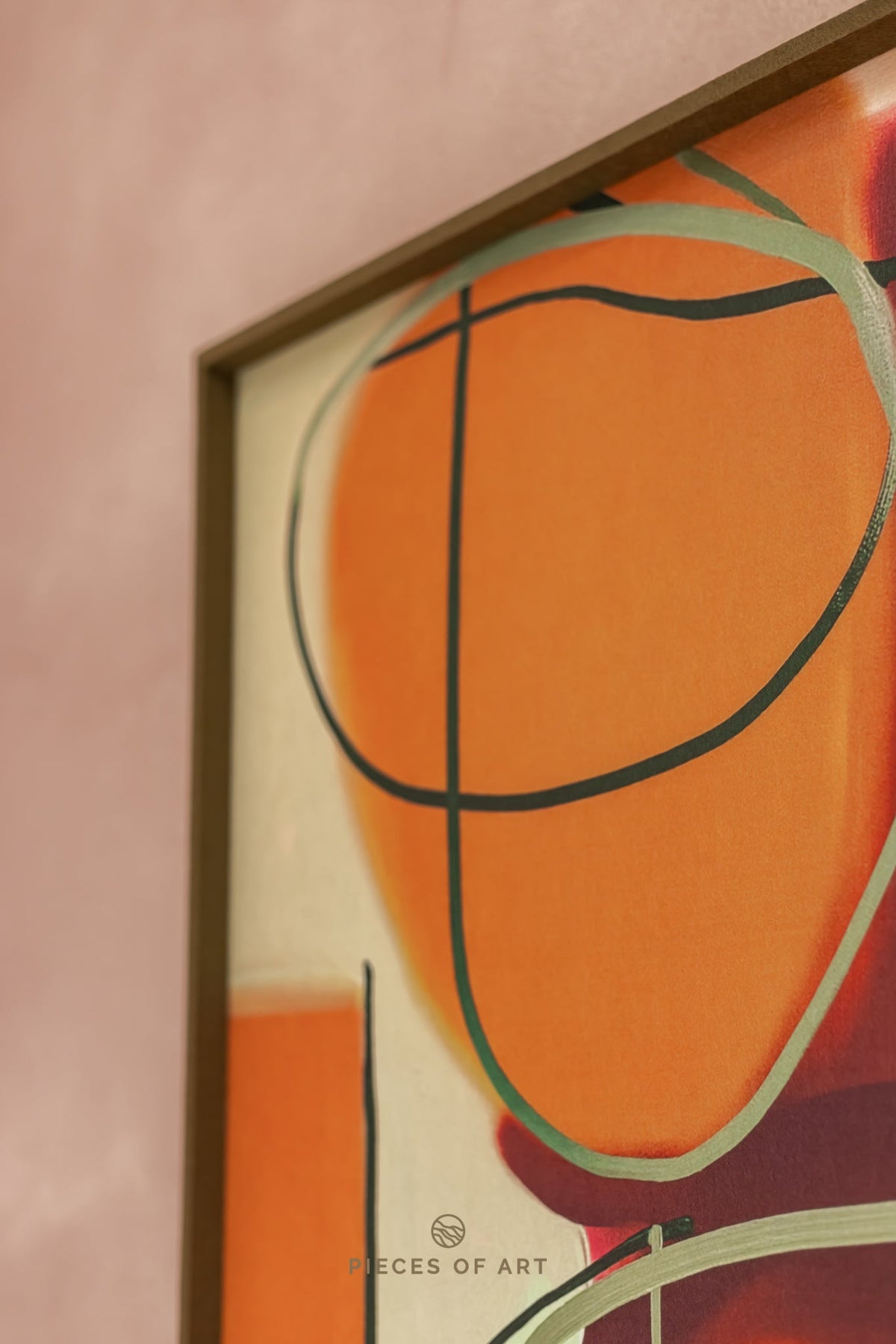 Acoustic wall art, in a living space