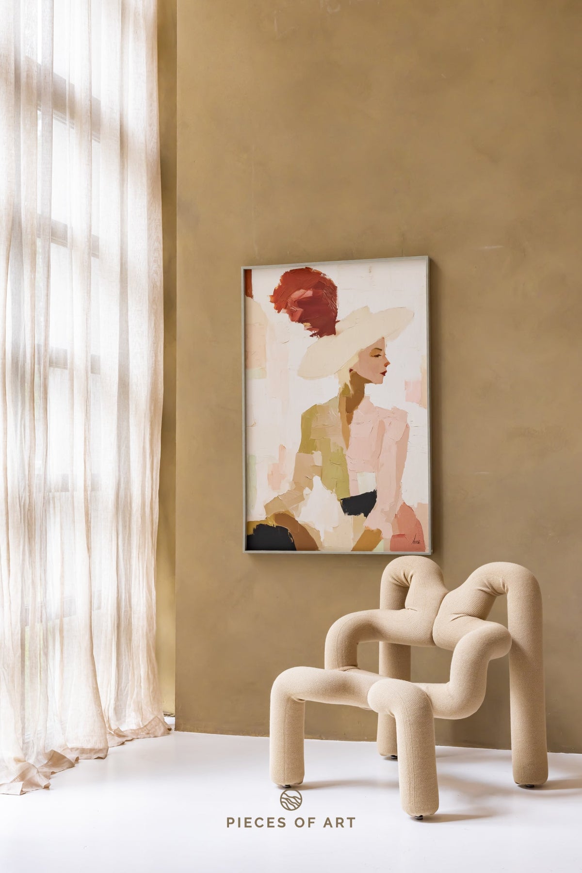 Schallabsorbierendes Kunstwerk, im Esszimmer, Interieur
