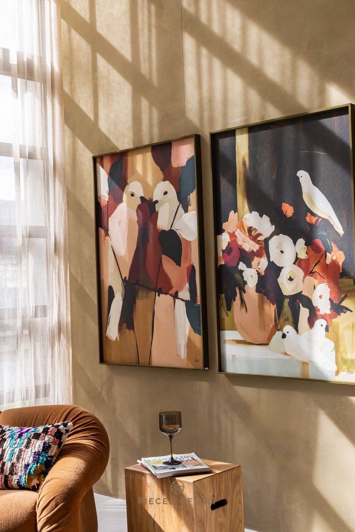Sound-absorbing artwork, in a meeting room, modern