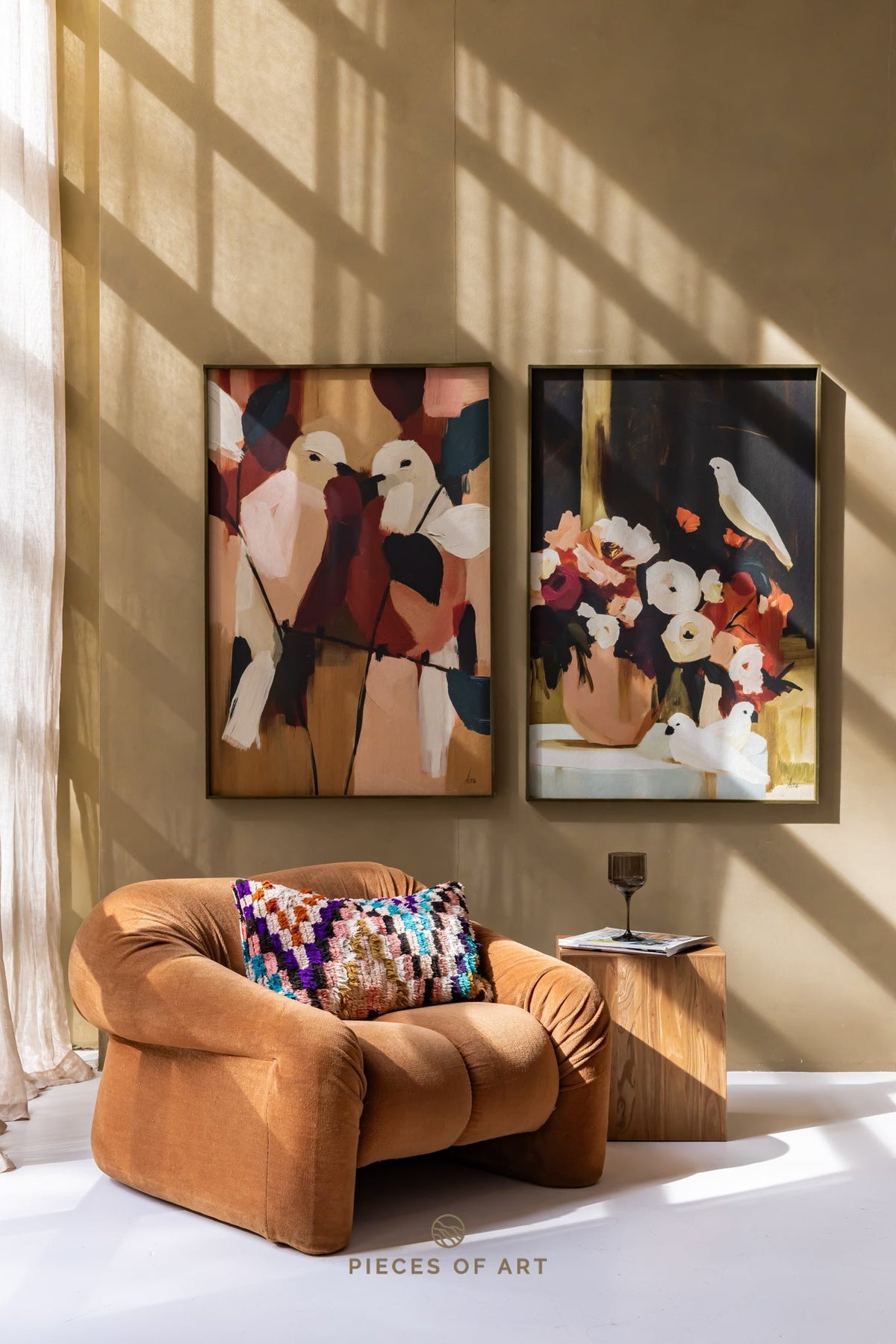 Sound-dampening wall decor, in a hospitality venue