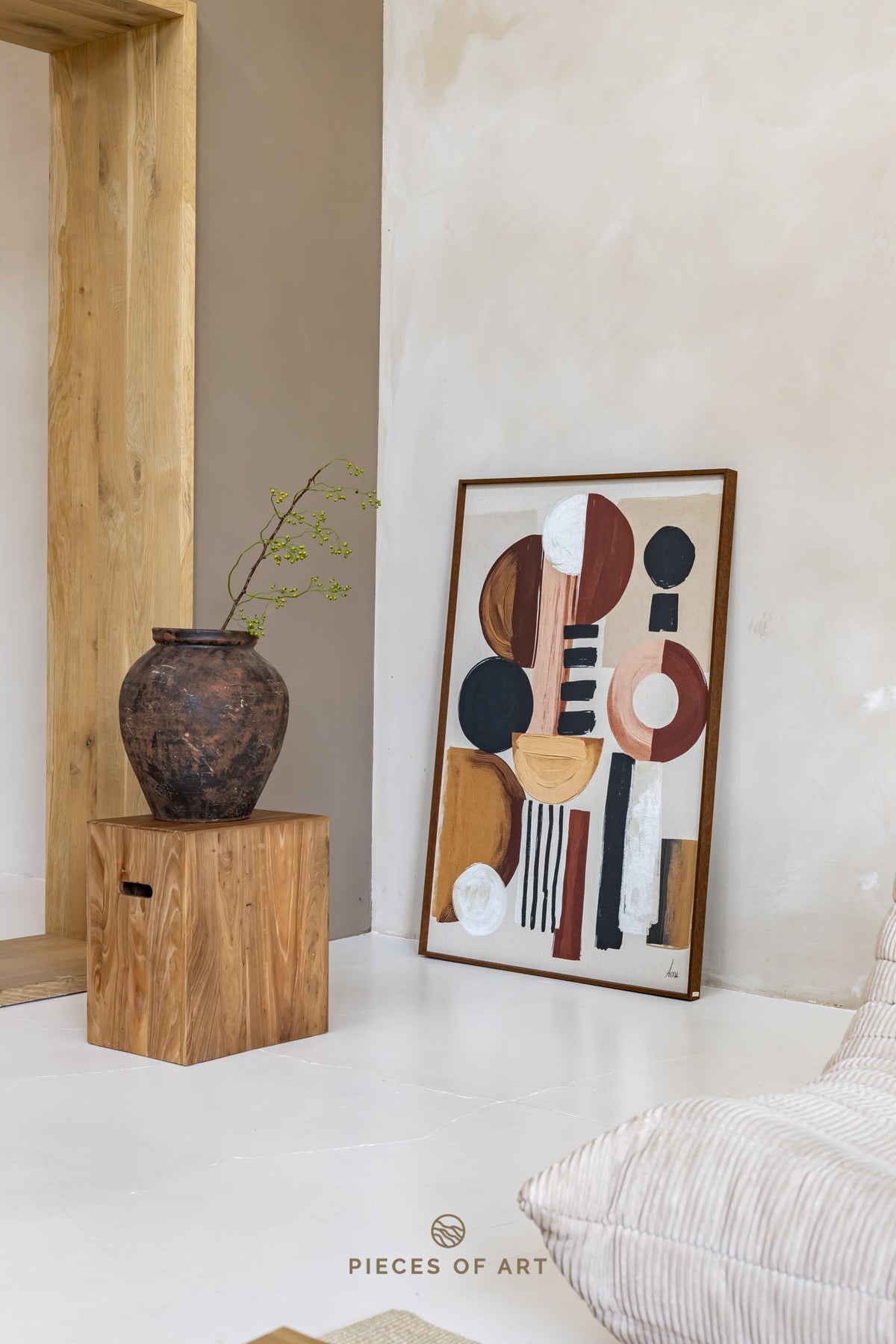 PET felt wall panel, in a studio