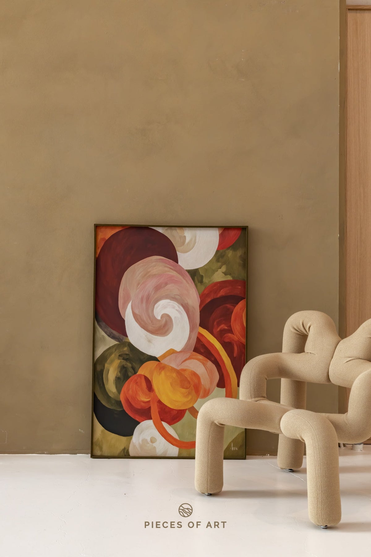 Acoustic art panel, in a studio