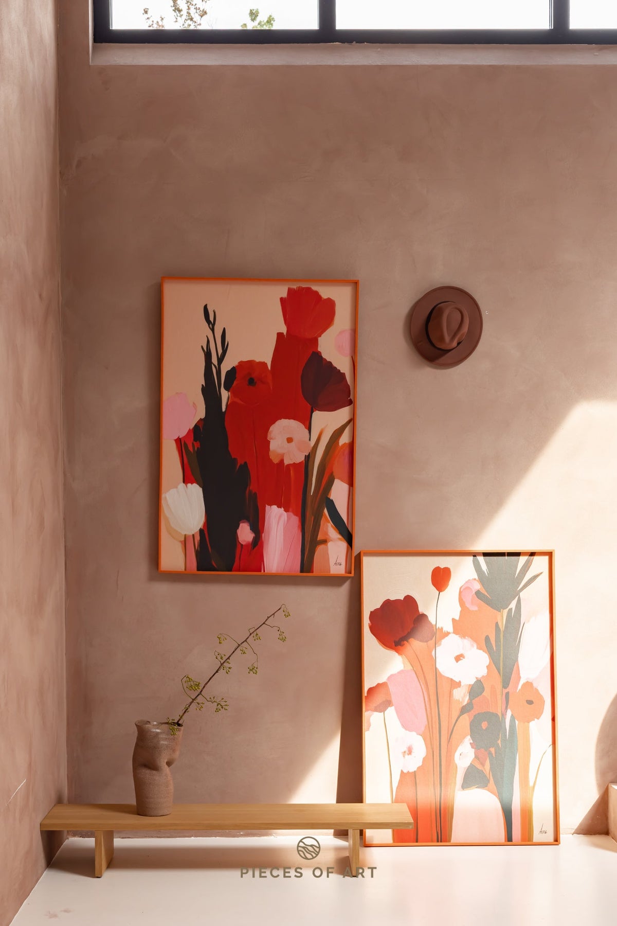 Acoustic artwork, in a dining room, for a quieter room