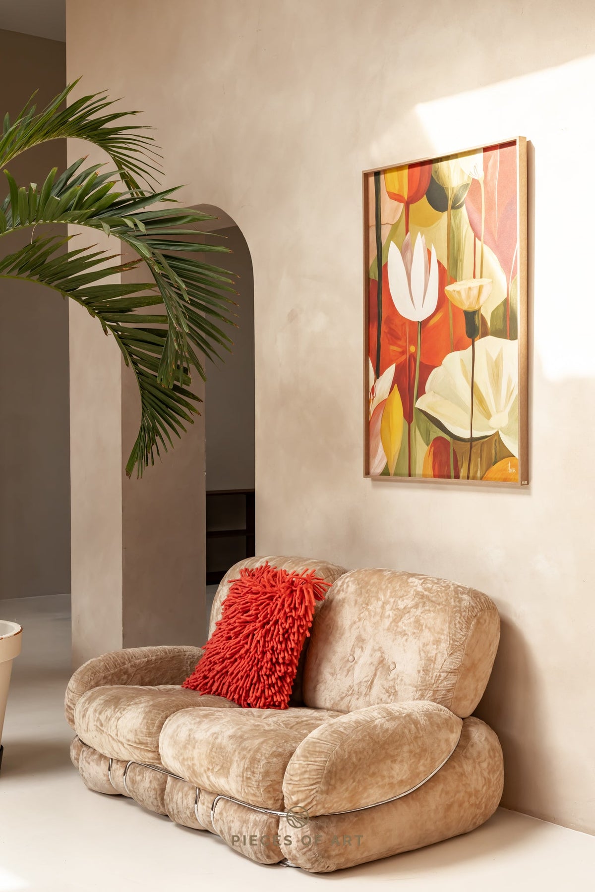 Akustisches Kunstwerk, im Wohnzimmer