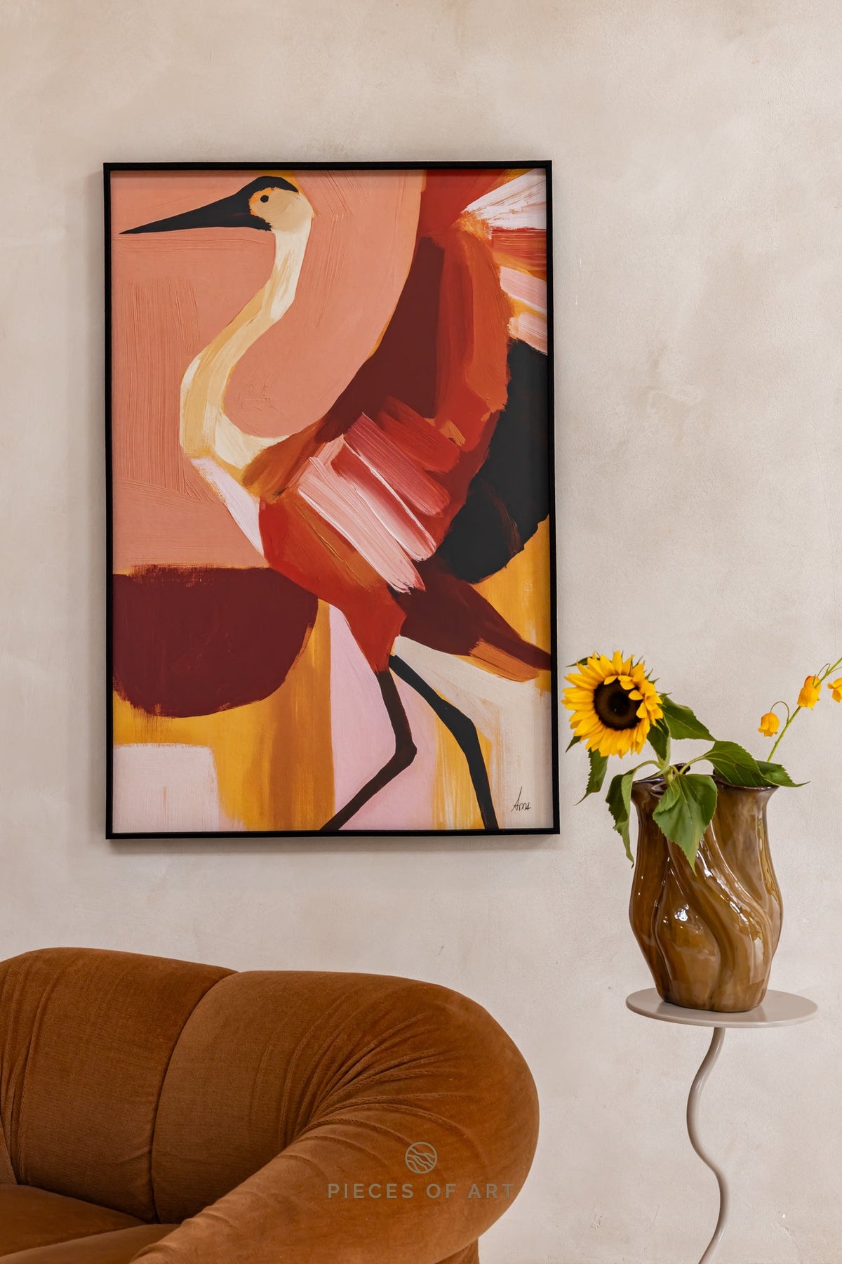 Akustisches Kunstwerk, im Wohnzimmer, für mehr Ruhe