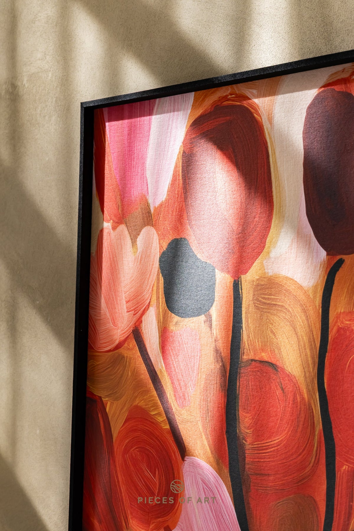 Acoustic painting, in a hotel, that reduces echo