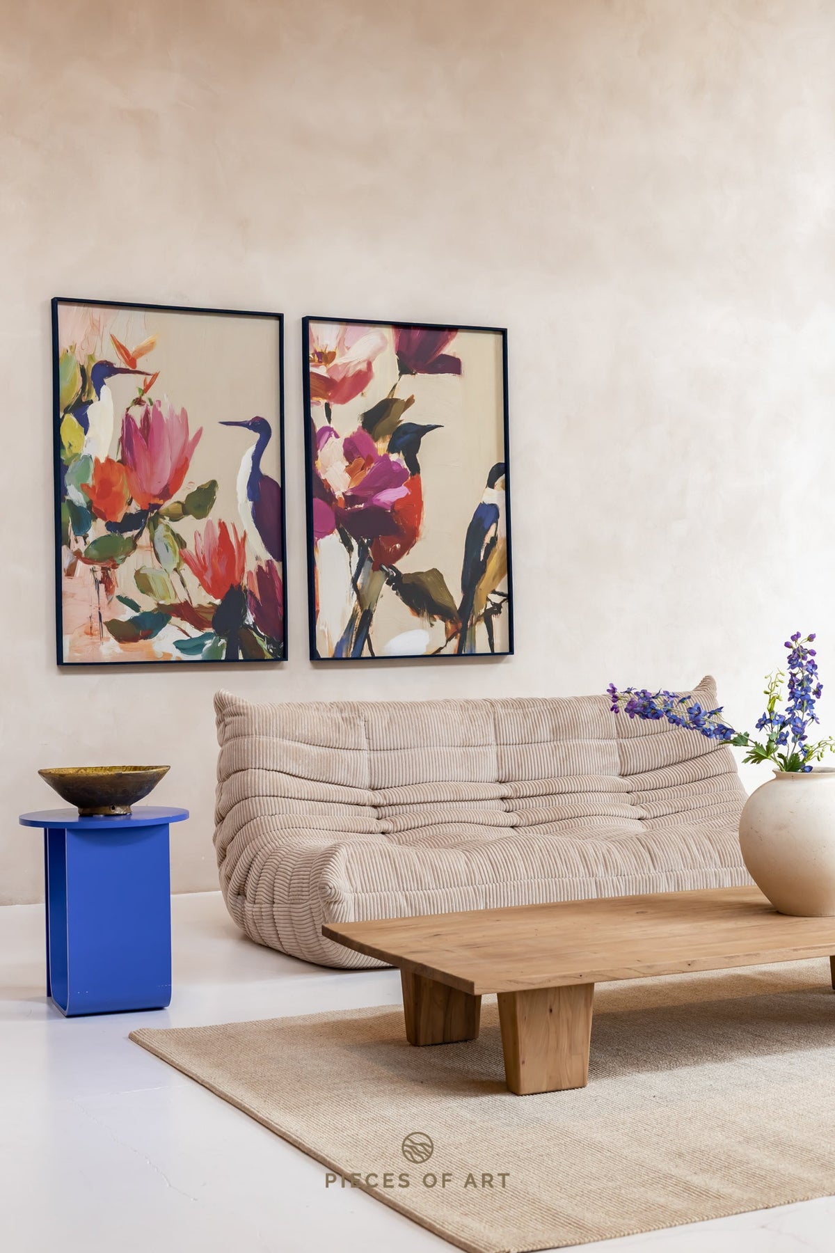 Acoustic felt panel, in a waiting room