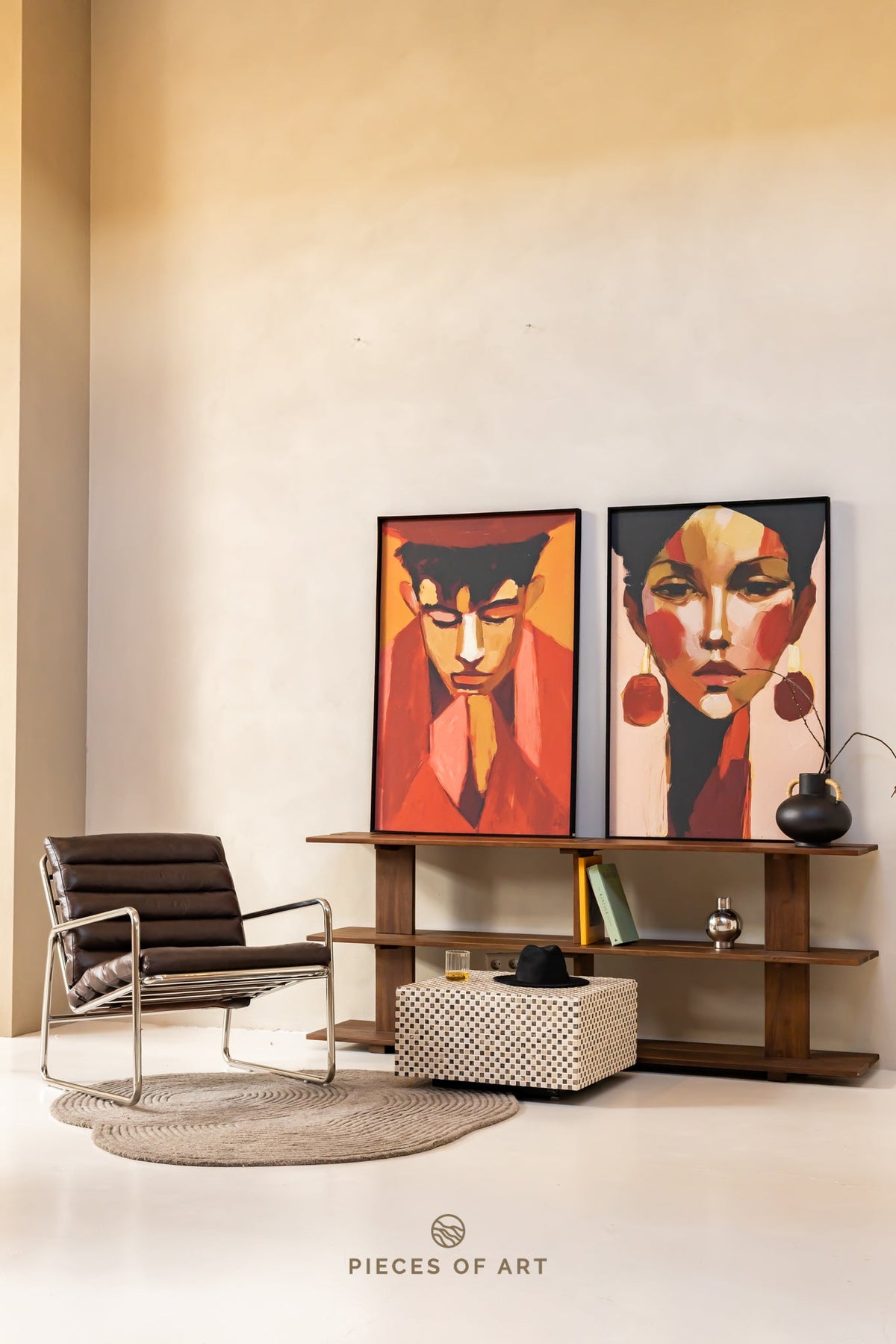 Acoustic wall panel, in an office space