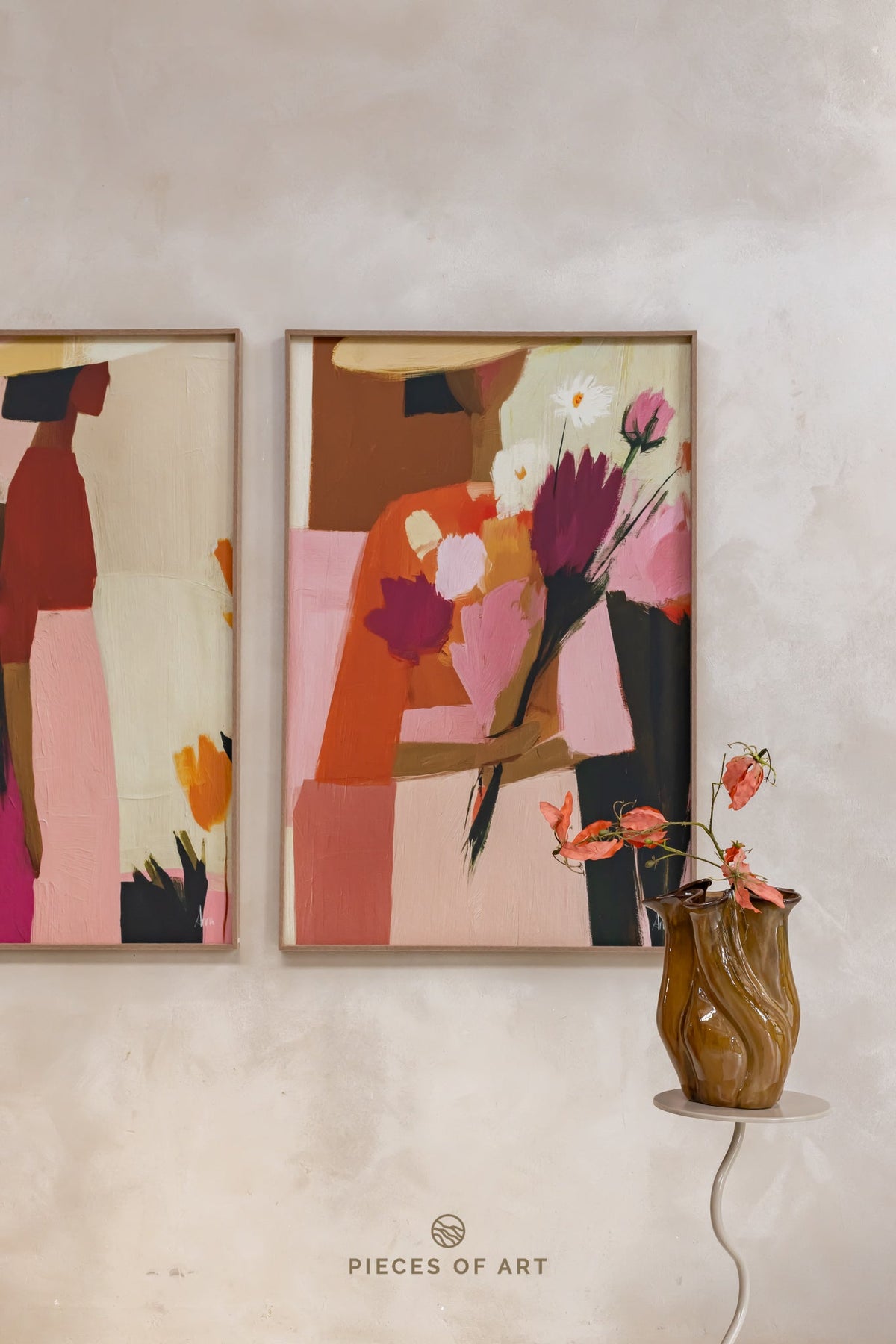 Acoustic wall panel, with a nature-inspired design