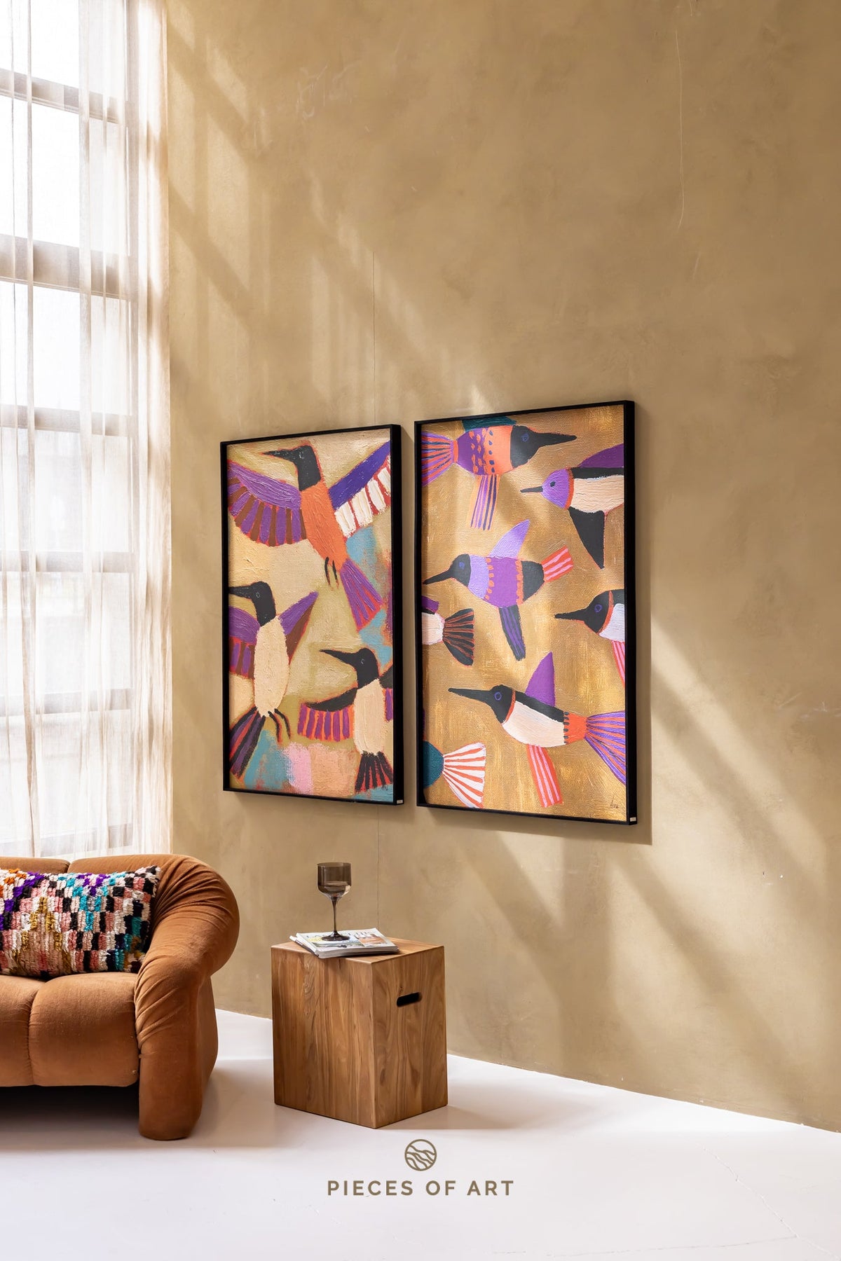 Acoustic art panels, in an office