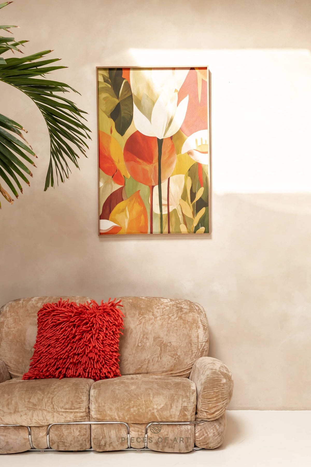 Acoustic wall decor, in a dining room, interior