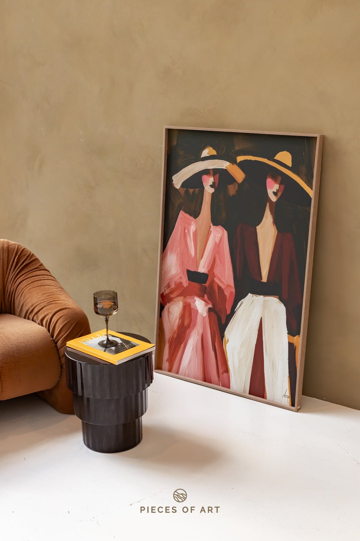 Acoustic wall decor, in a hallway, interior