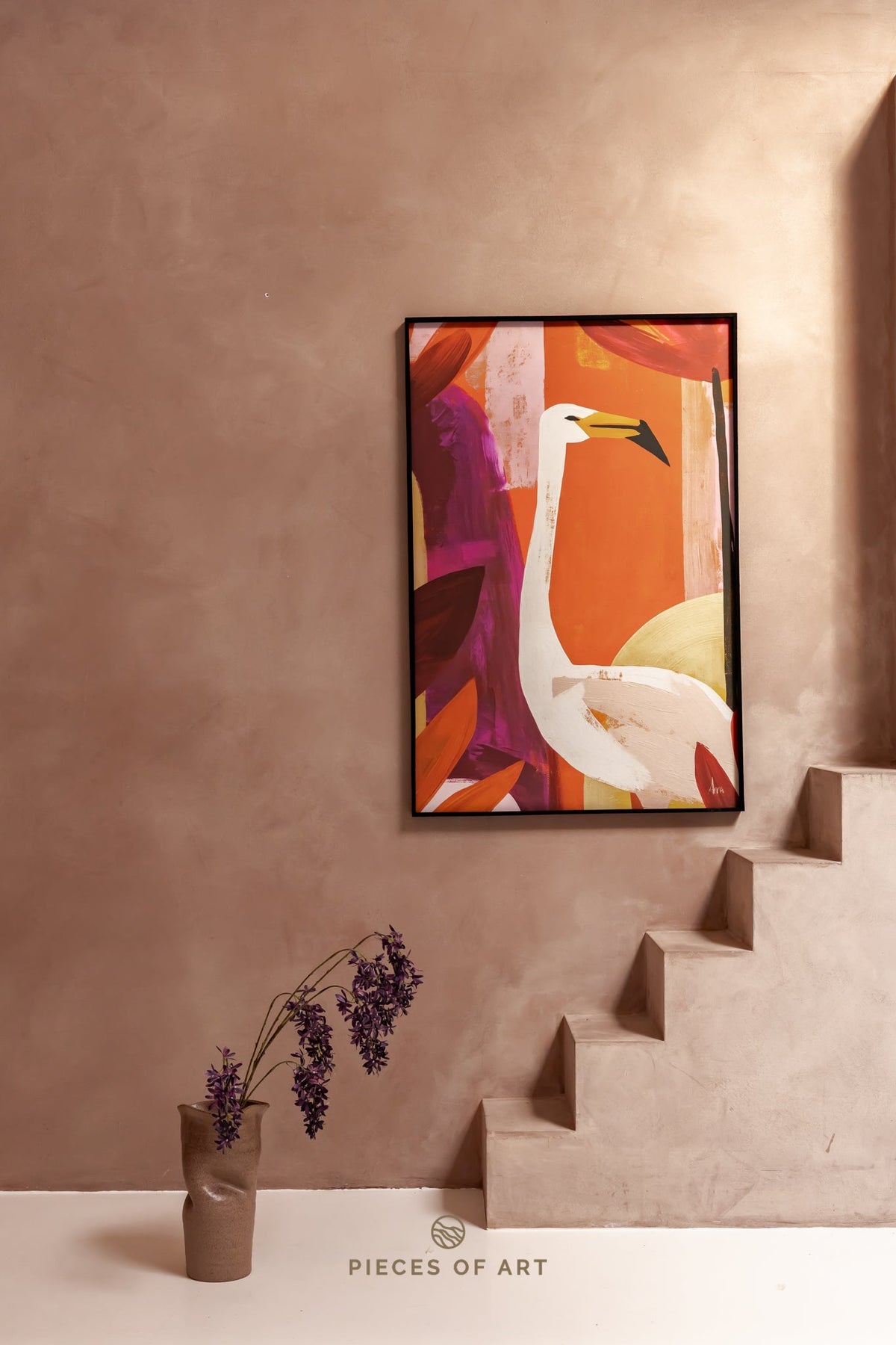 Acoustic wall decor, in a hallway, modern