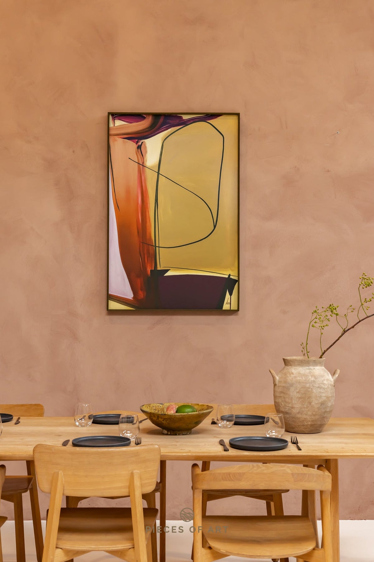 Acoustic wall art, with noise reduction