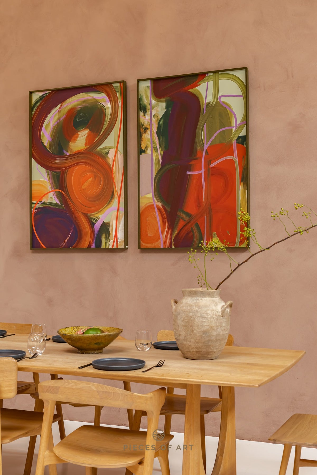 Acoustic wall art, handmade