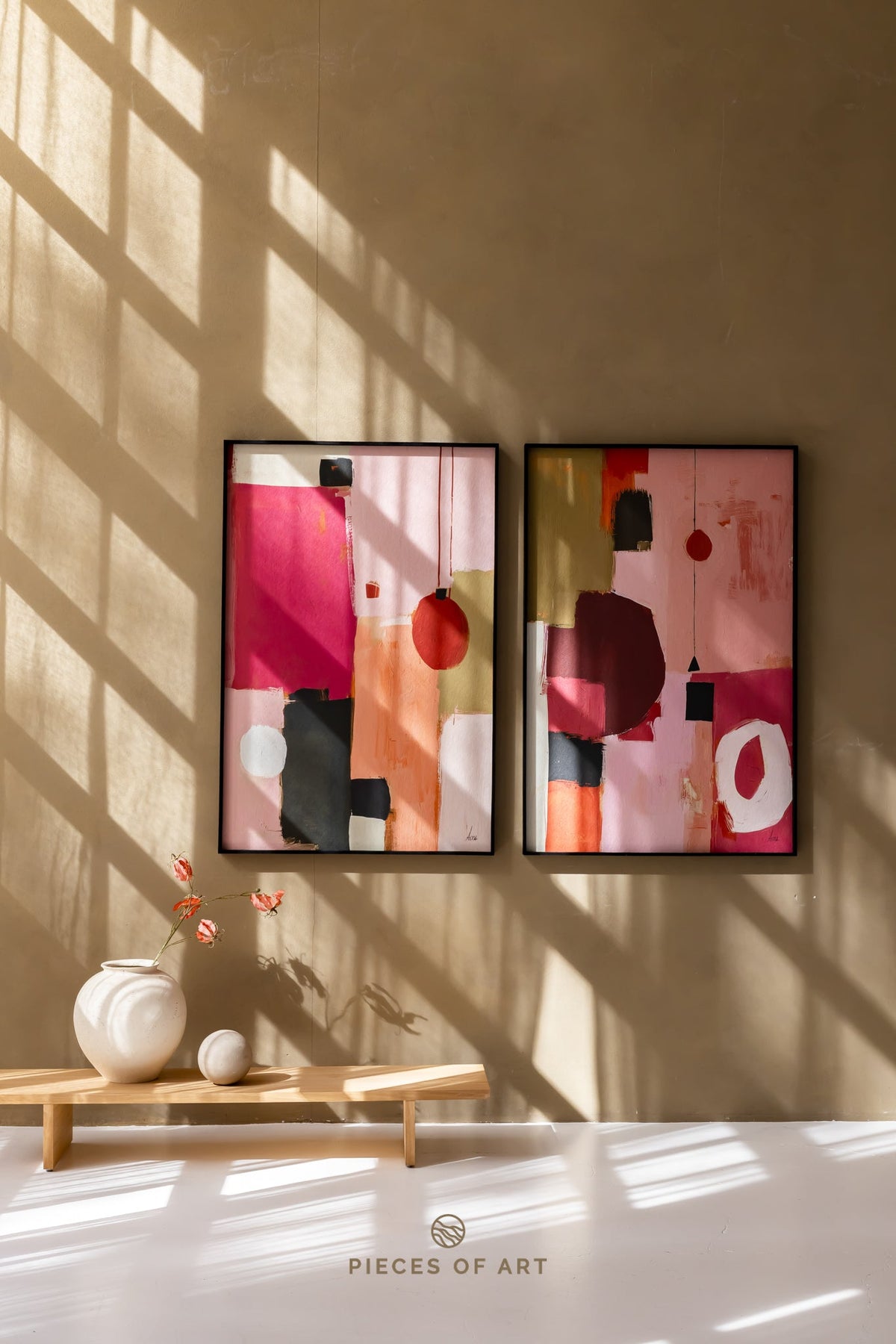 Acoustic wall art, nature-inspired