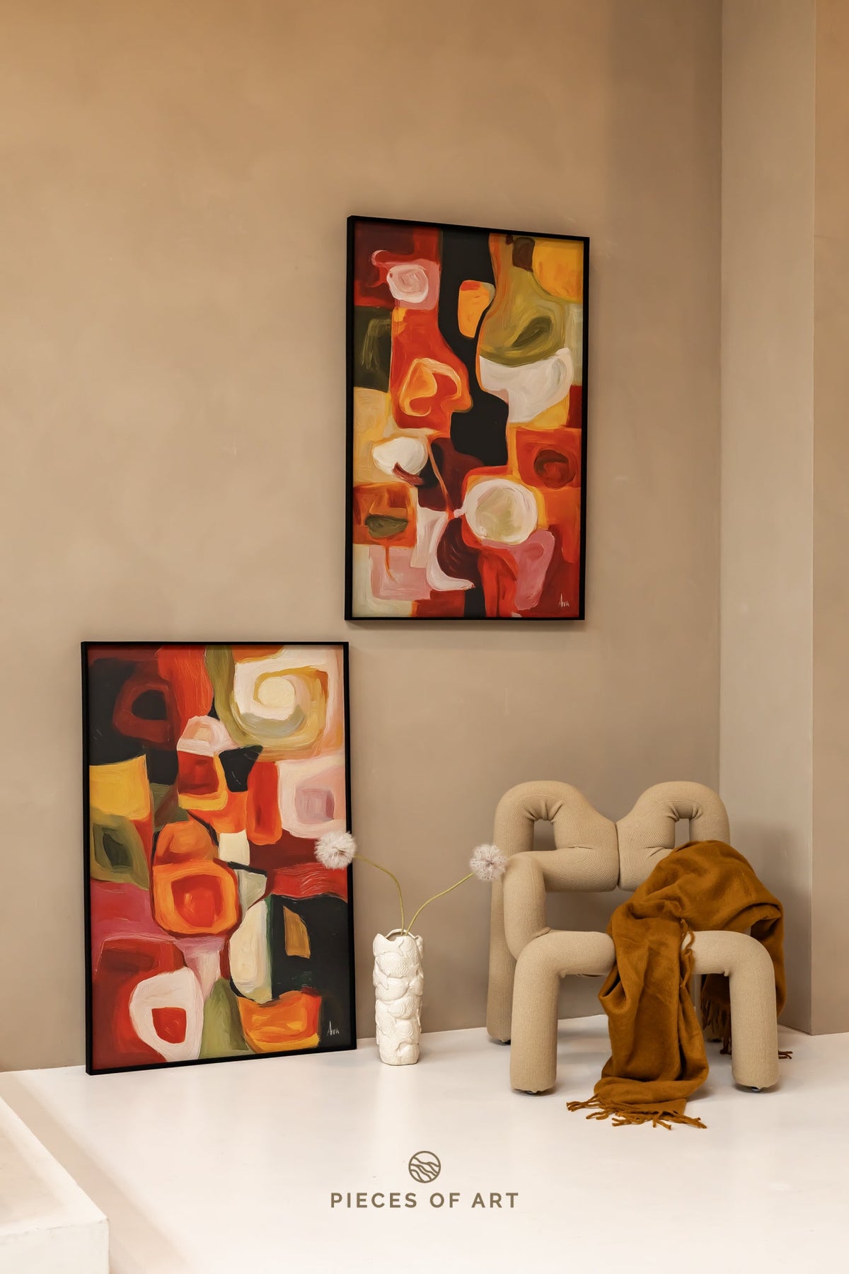 Akustische Wandlösung, im Esszimmer