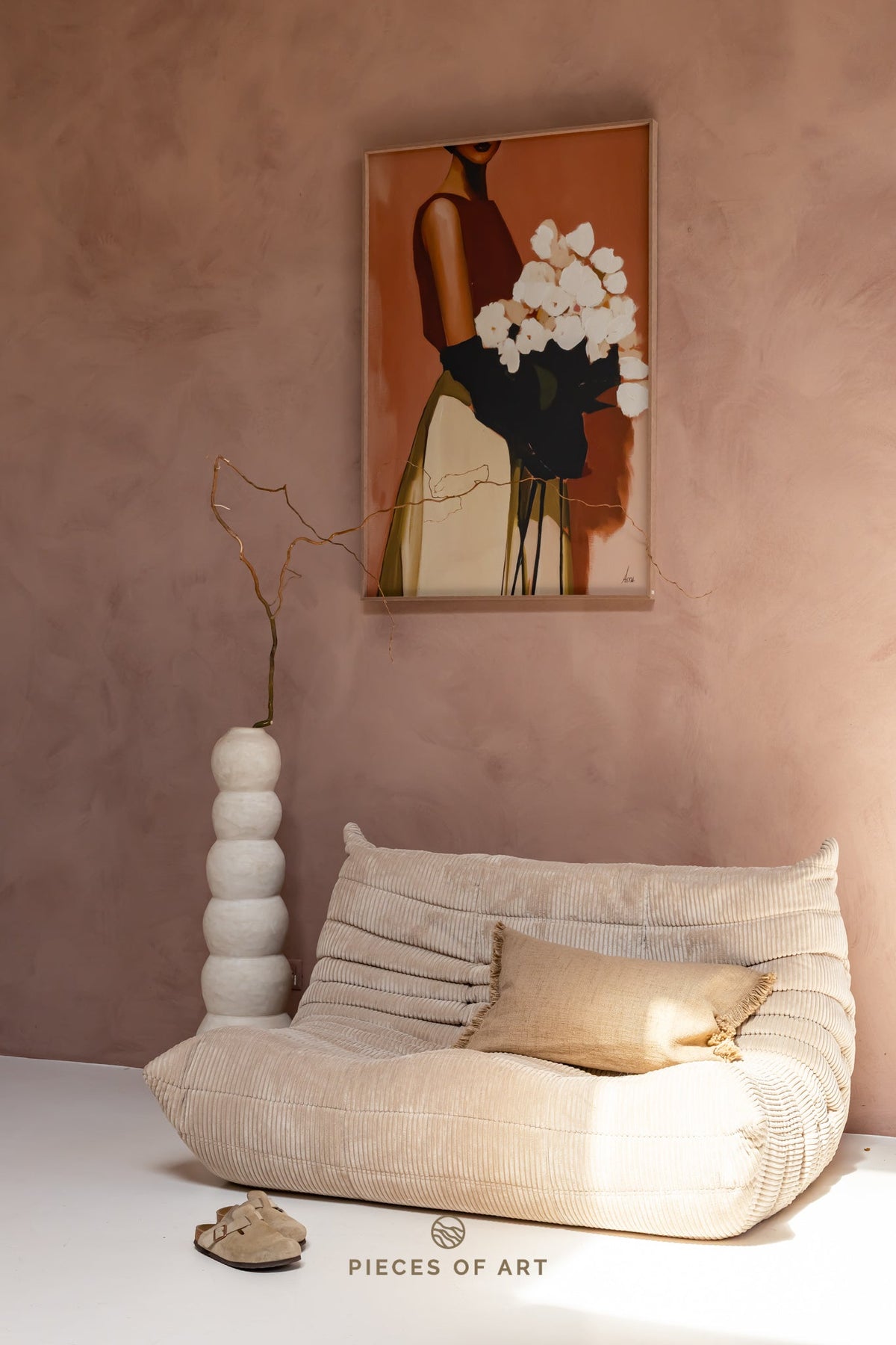 Schallabsorbierendes Kunstwerk, im Esszimmer, minimalistisch