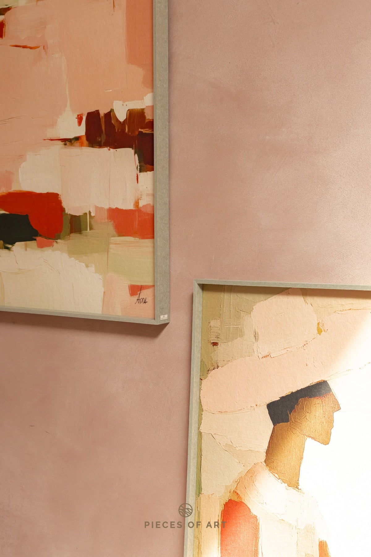 Sound-absorbing artwork, with a tropical design