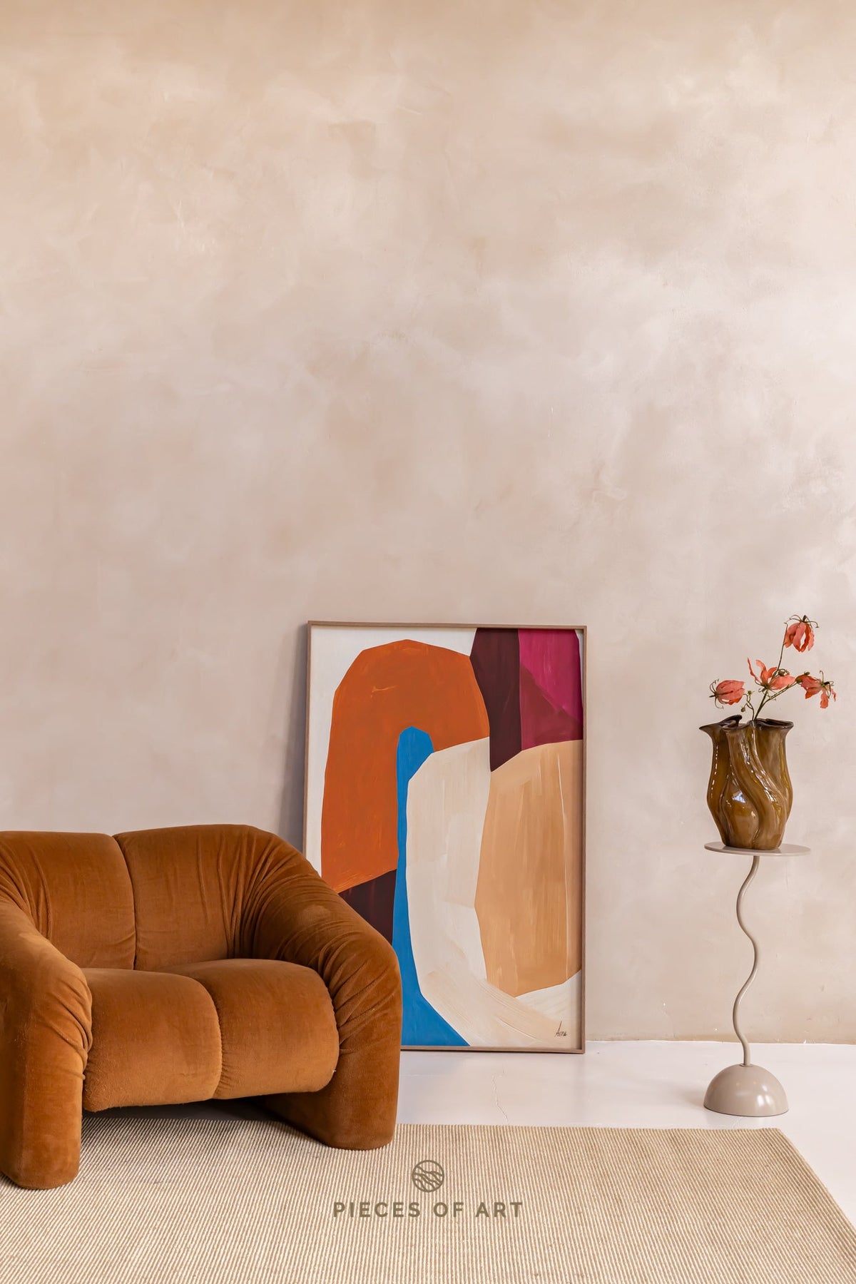 Schallabsorbierendes Kunstwerk, im Studio