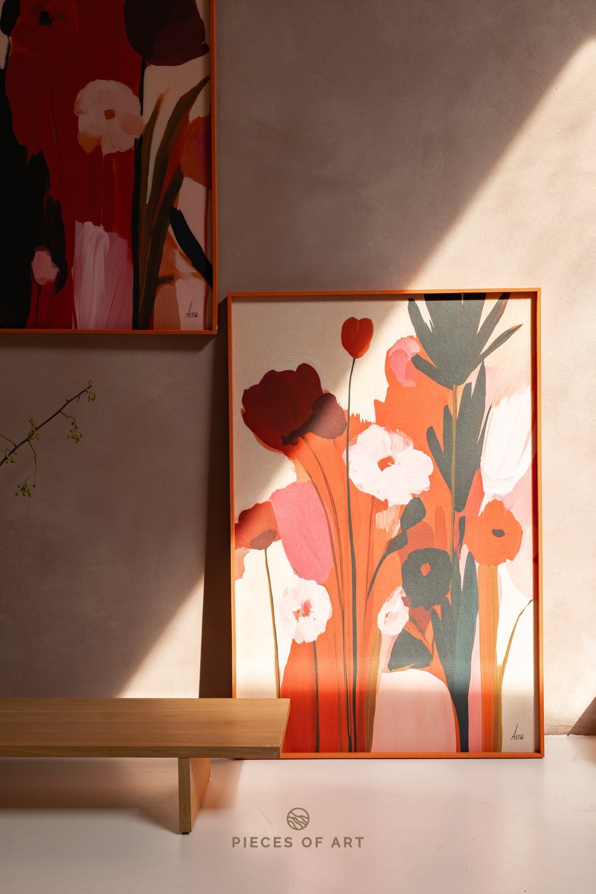 Sound-dampening wall panel, in a home workspace