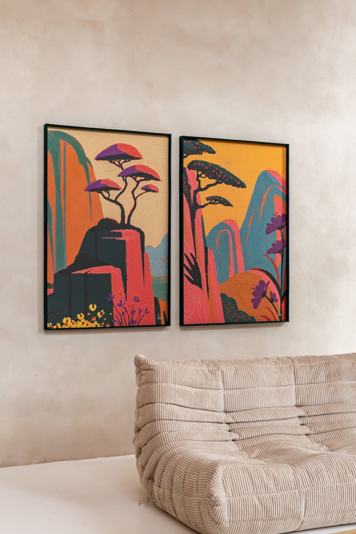 Schalldämmende Kunst, Großraumbüro