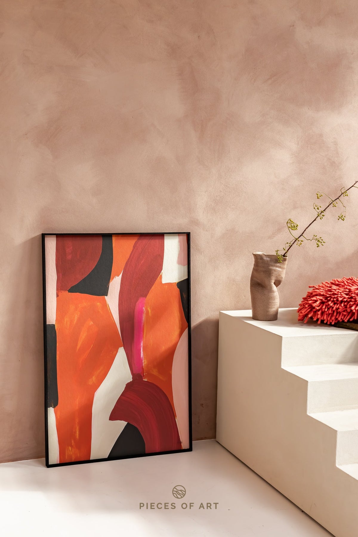 Sound-dampening wall decor, in an office