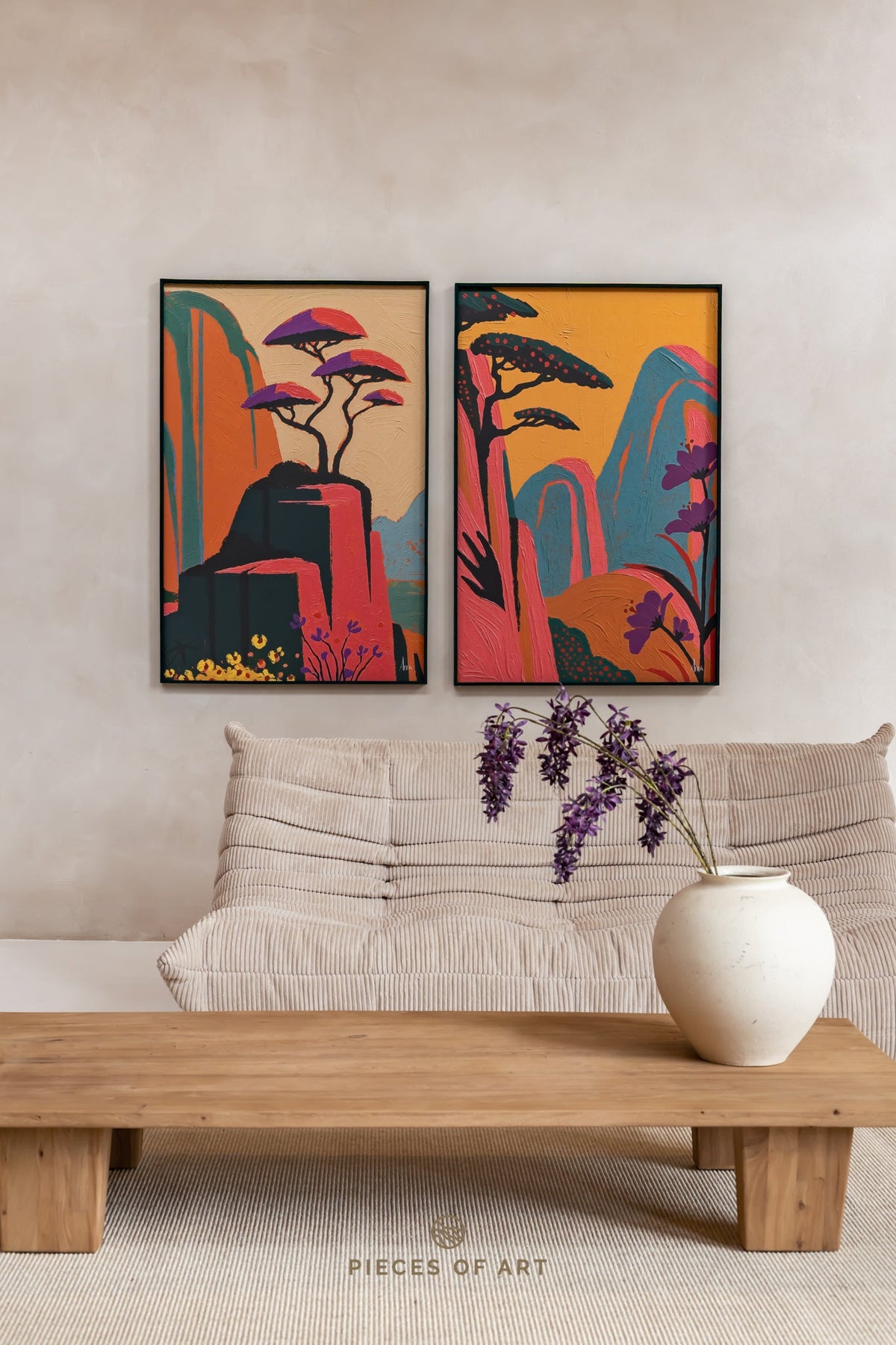 Sound-dampening wall decor, in a clinic