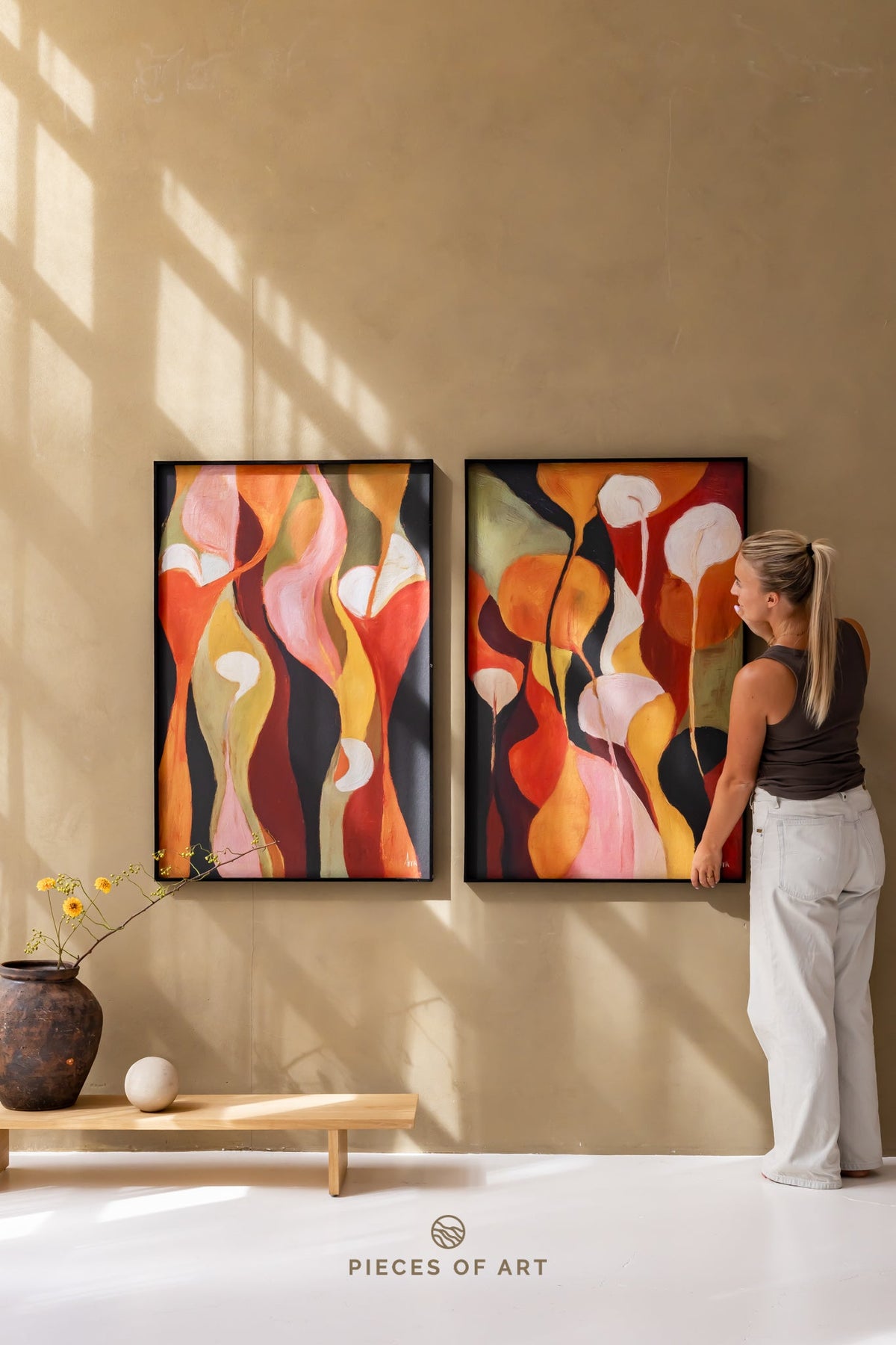 Recycled felt artwork, in a clinic