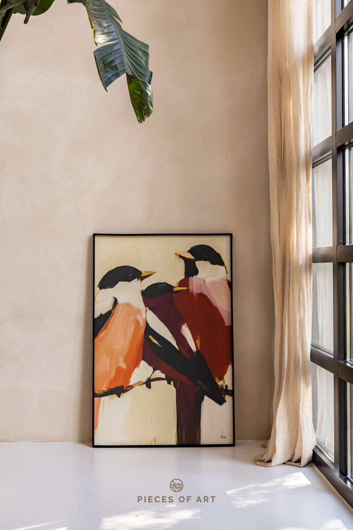 PET-Filz-Kunstwerk, im Esszimmer