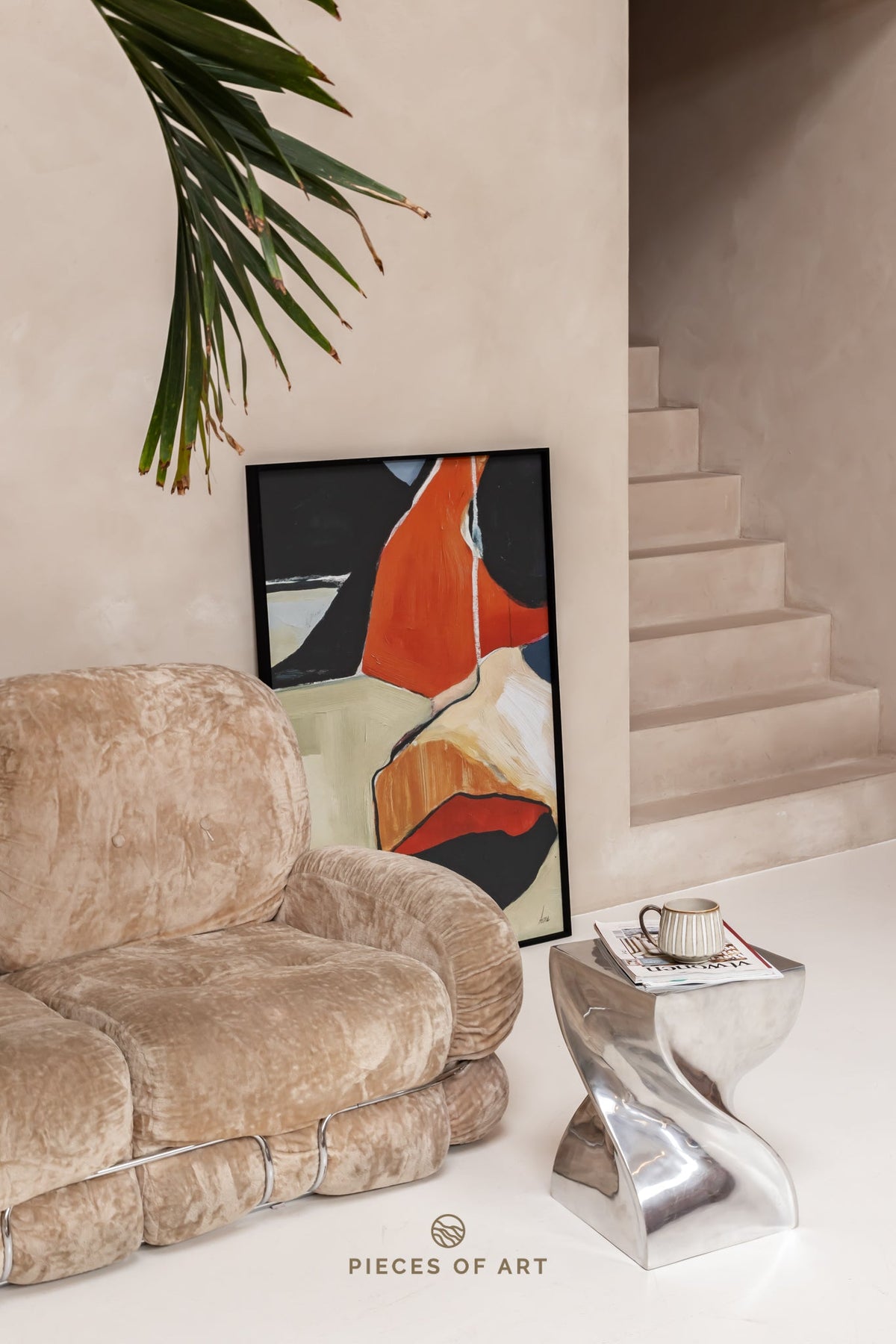 PET felt artwork, open-plan office