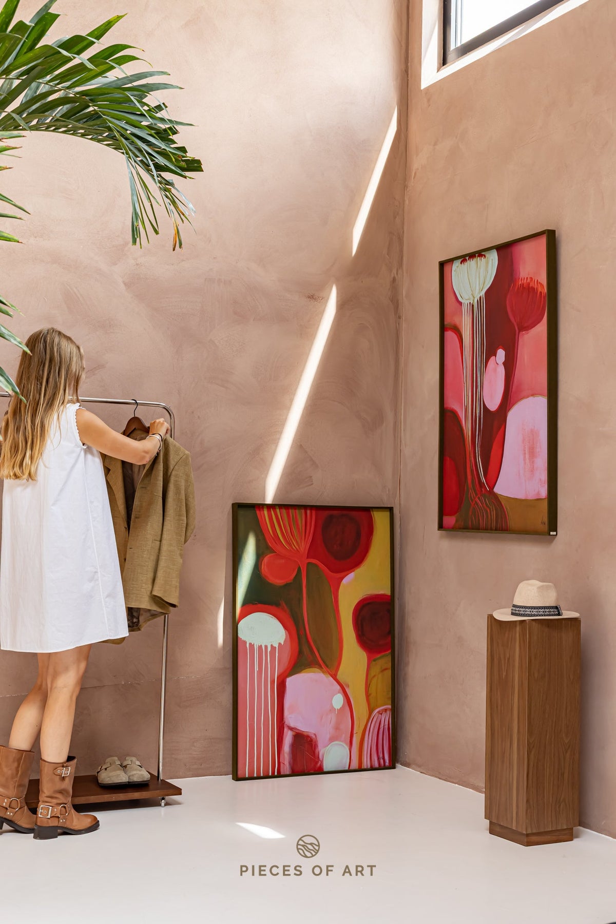 PET-Filz-Kunstwerk, im Wartezimmer